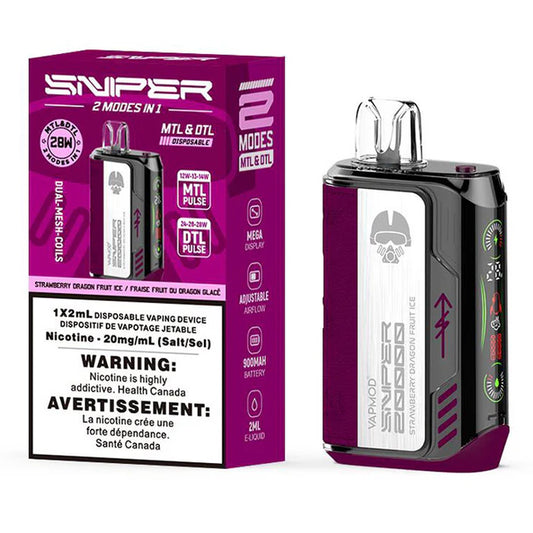Sniper Disposable 20K - Strawberry Dragon fruit Ice (5pc/Carton)