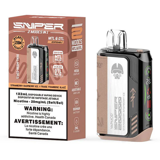 Sniper Disposable 20K - Strawberry Raspberry Ice (5pc/Carton)