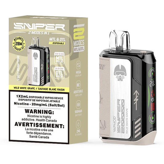 Sniper Disposable 20K - Wild White Grape (5pc/Carton)